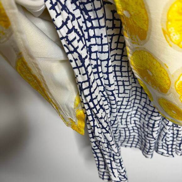 Porridge Womens Double Layer Split Back Lemon Top Size Large - Picture 8 of 9